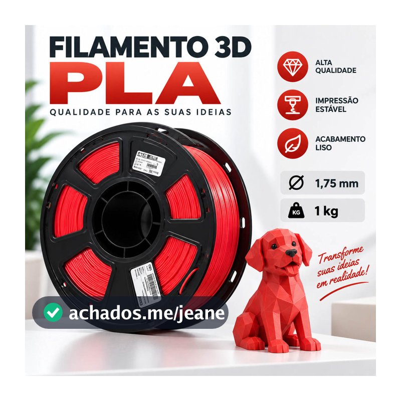 Filamento PLA 1,75mm 1kg Impressora 3D FDM Alta Qualidade Várias Cores Compatível com a Maioria das Impressoras 3D