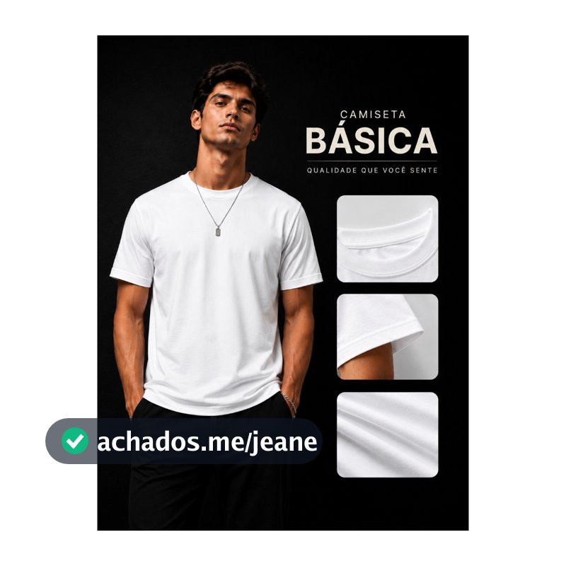 Camiseta Básica Algodão Masculina Feminina Confortável Casual  Academia e Dia a Dia