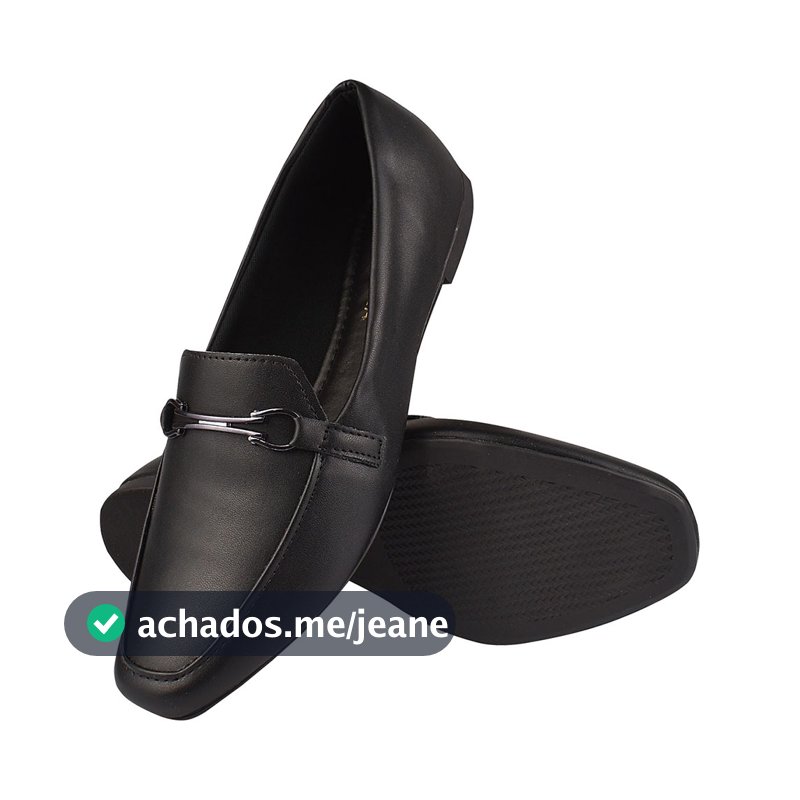 Sapato Mocassim Feminino Donatella Bico Quadrado Metalizado Santorine Casual Enfeite