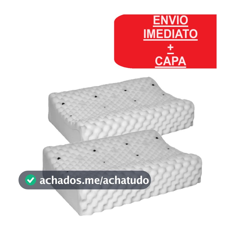 Kit 2 Travesseiros ortopédicos cervical magnéticos ANTI-RONCO firme