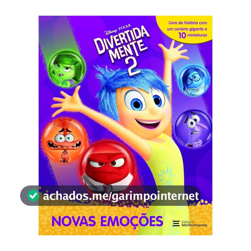 Livro com 10 Miniaturas Divertida Mente 2 - Novas Emocoes
