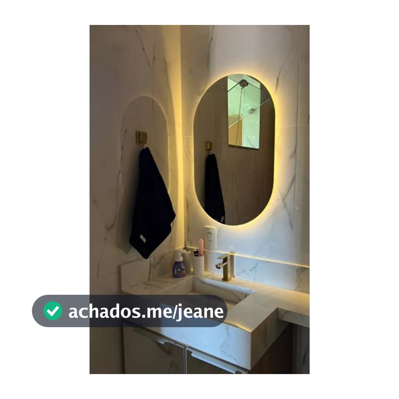 Espelho Gigante Corpo Inteiro OVAL Provador Com LED + Fonte tomada 12v Inclusa, Decoração