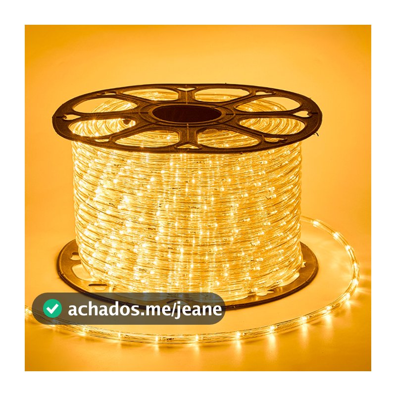 Fita Mangueira Led Redonda 100m 11mm Decoração Externo Natal 110v Com 5 Conector