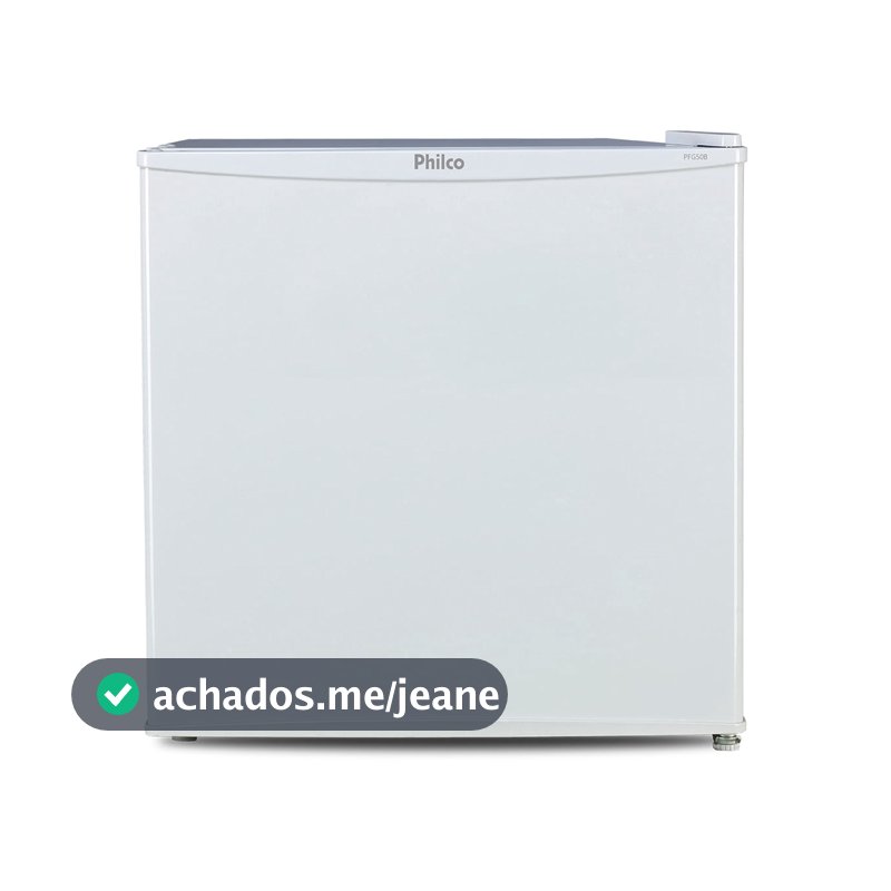 Frigobar Philco 45L 1 Porta Degelo Manual e Porta Garrafas PFG50B Branco