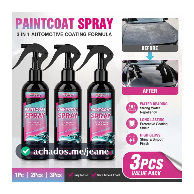 Spray Selante Hidrofóbico Cerâmico Atualizado 100ml Para Carros , Bicicletas , Polimento E Revestimento