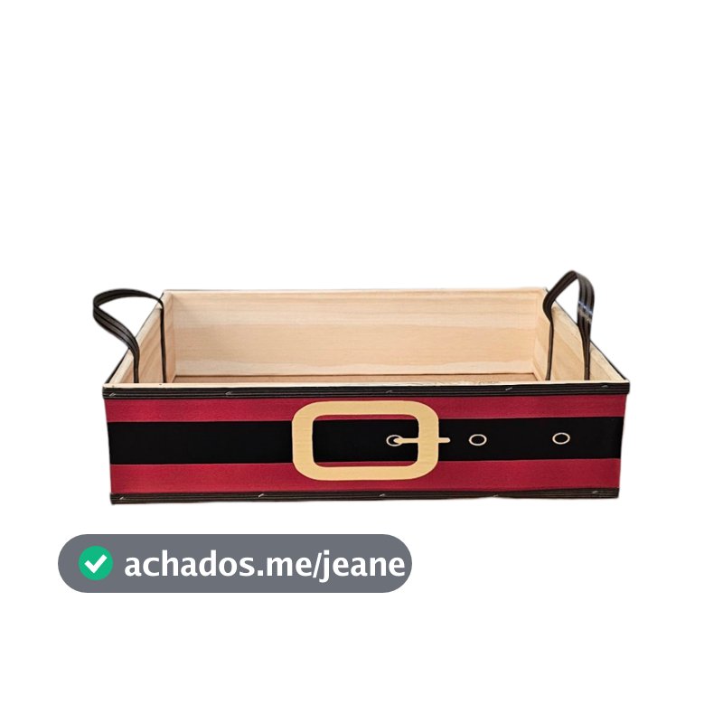 Cesta Bandeja Natalina Decorada Natal Caixa Personalizada