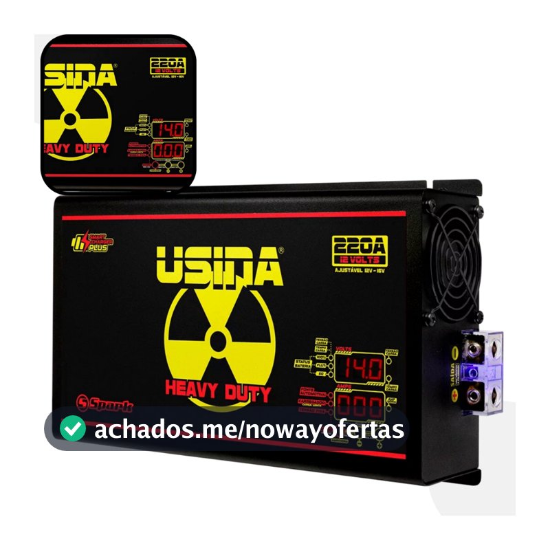 Fonte Automotiva Usina 220 14,4v Bivolt C/ Voltímetro Carregador de Bateria Som Automotivo, ideal para carros