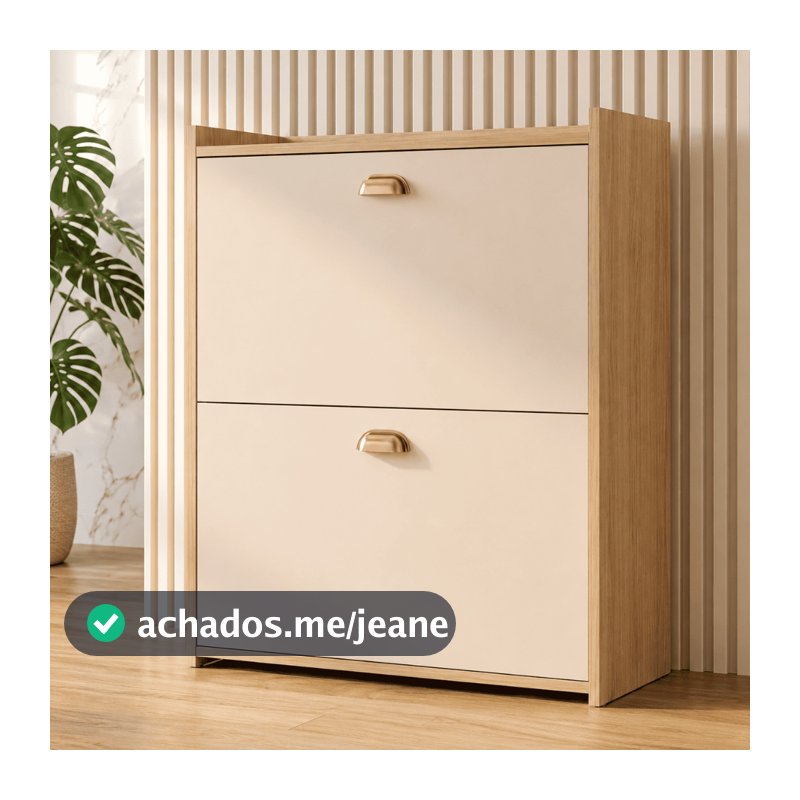Sapateira Closet ou Milano Banquinho 21 Pares Organizadora Prateleira Gaveta Basculante Hall Entrada