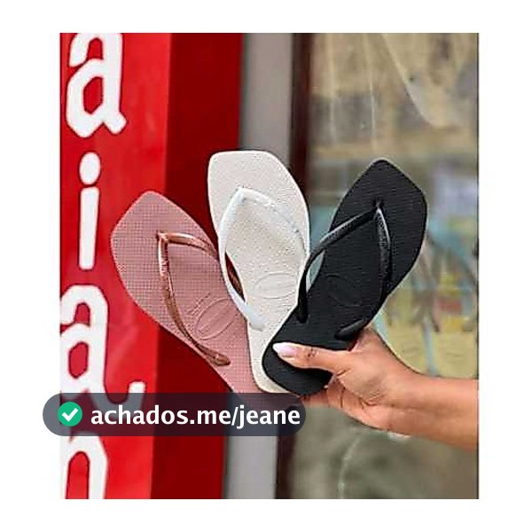 Chinelo Sandália Havaianas Ponta Quadrada Feminina Slim Rasteirinha
