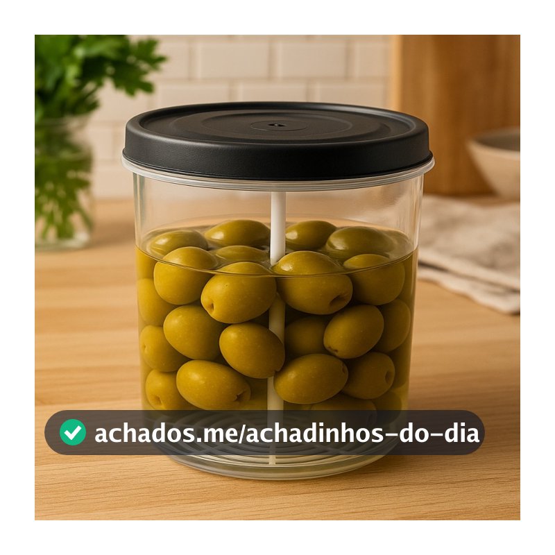 Pote Porta Conserva Azeitonas E Picles 1 Litro Com Aparador