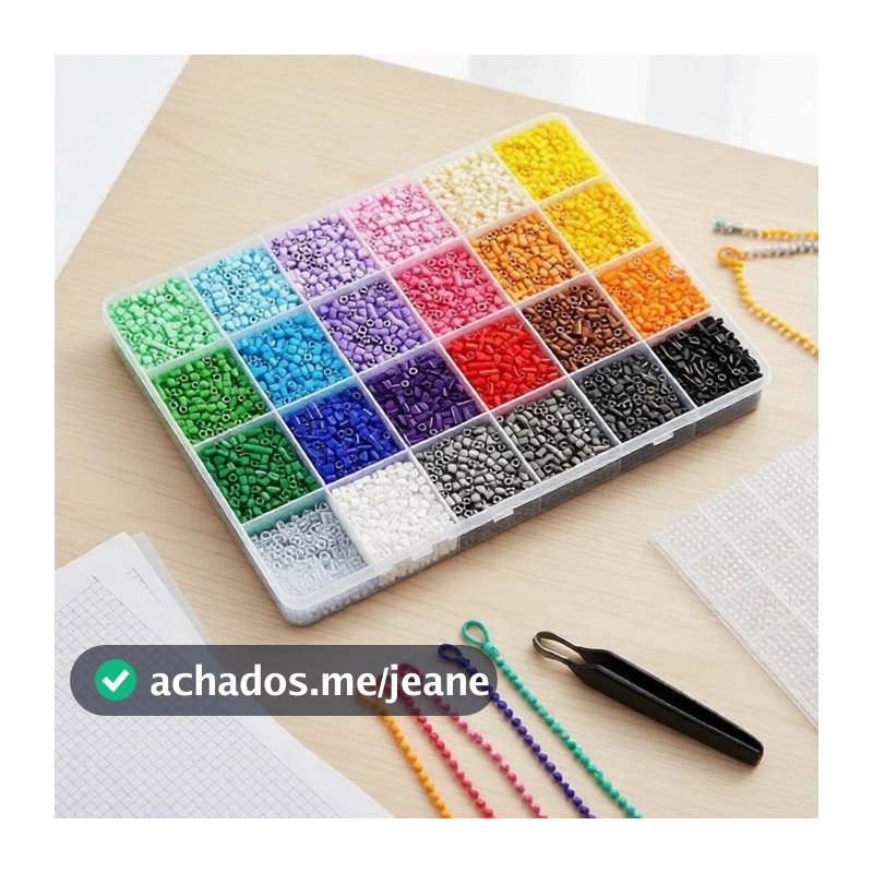 Conjunto Completo de Miçangas Perler, 24 Cores, 14000+ Kit, Brinquedo de Pixel DIY, Presente Artesanal para Crianças