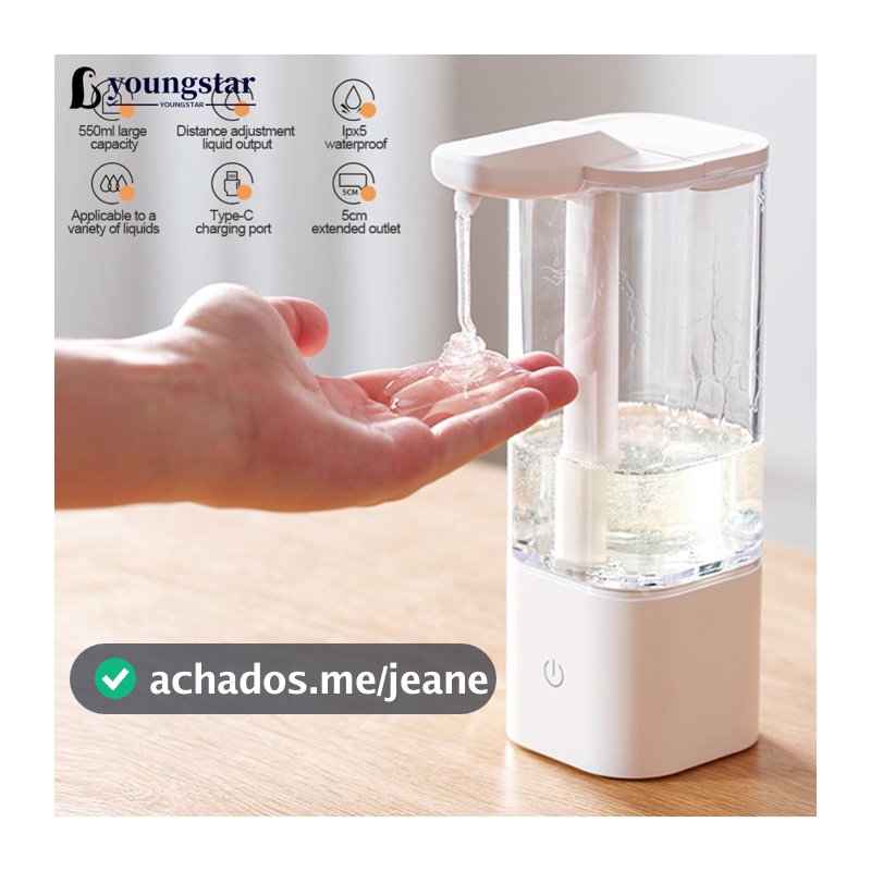 YOUNGSTAR 550ml Dispensador Automático De Sabão Prato Inteligente Banheiro Shampoo Chuveiro Gel Líquido Cozinha Detergen