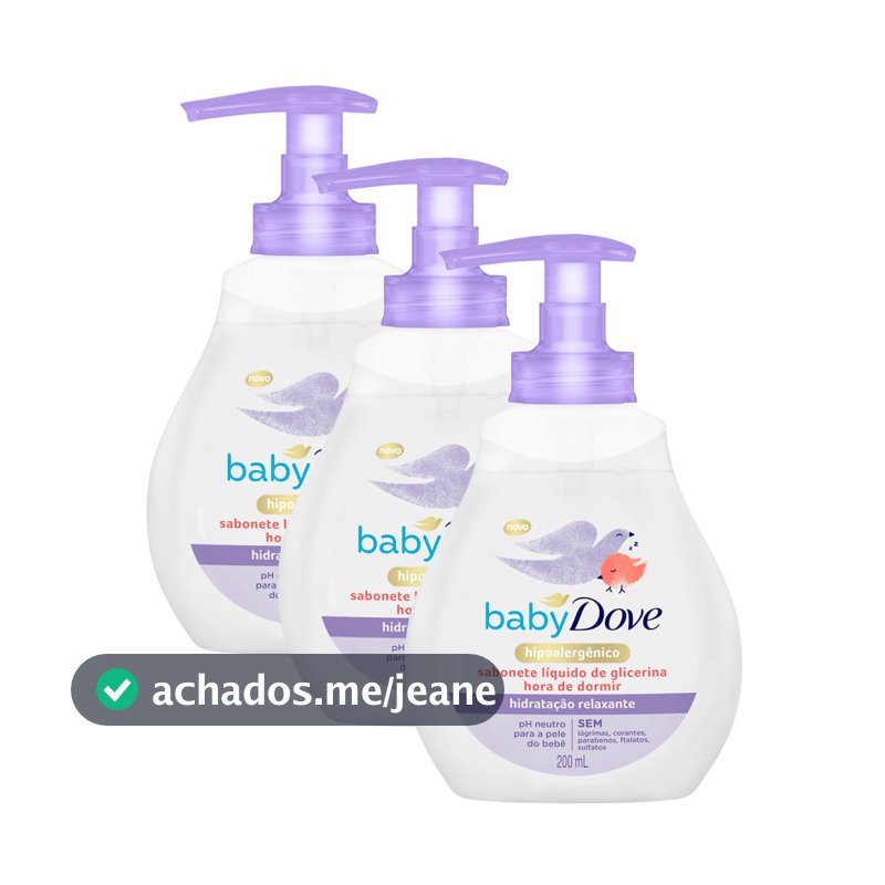 Kit 3 Sabonete Líquido Dove Baby Hora de Dormir 200ml