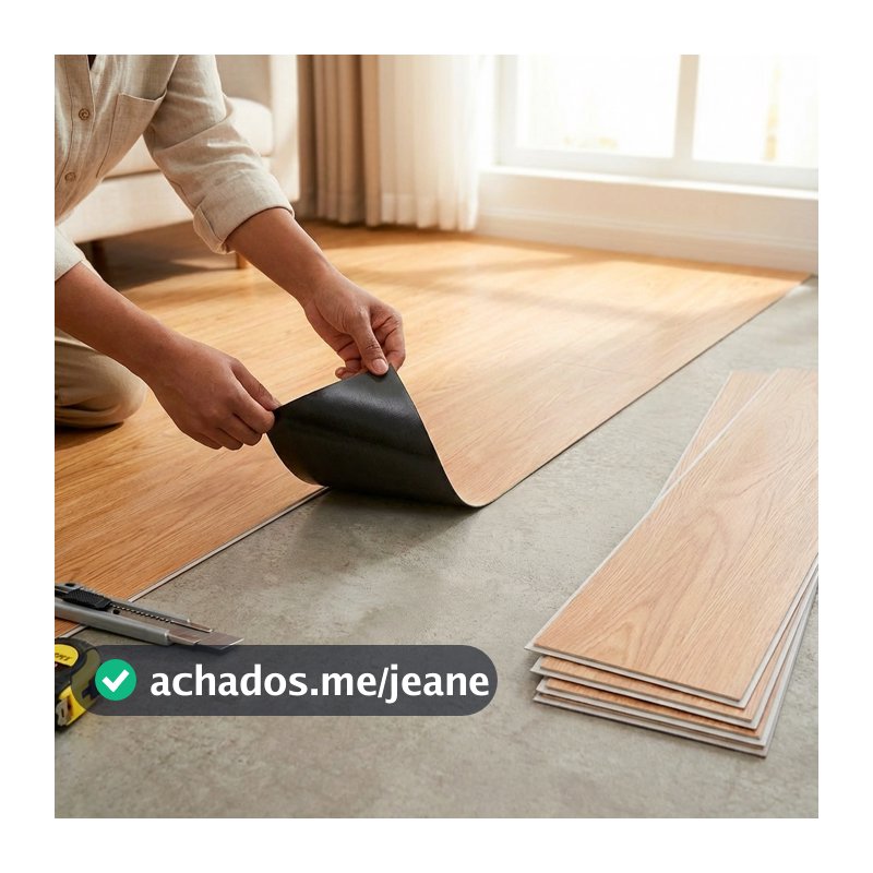 Piso Vinílico Autocolante 91,4x15,2 cm – Kit 36 Peças | Cobre até 5m² com Praticidade