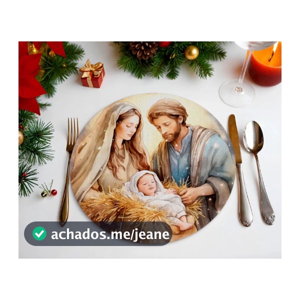 Jogo 6 Capas Sousplat Suplat Natal Natalino 35cm X 35cm Lançamento Estampas Exclusivas