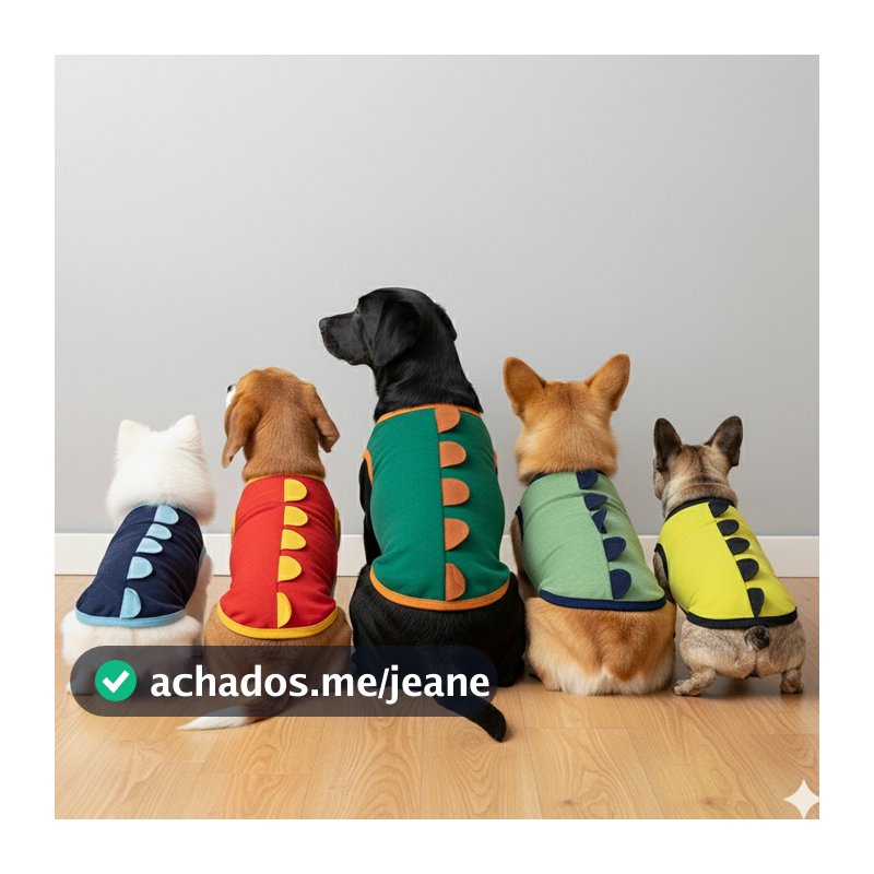 Roupinha Pet Dinossauro e Dragão 100% Algodão | Fantasia Confortável para Cães e Gatos