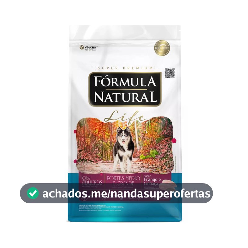 Ração Fórmula Natural Cães Adultos Raças Médias e Grande - 15kg