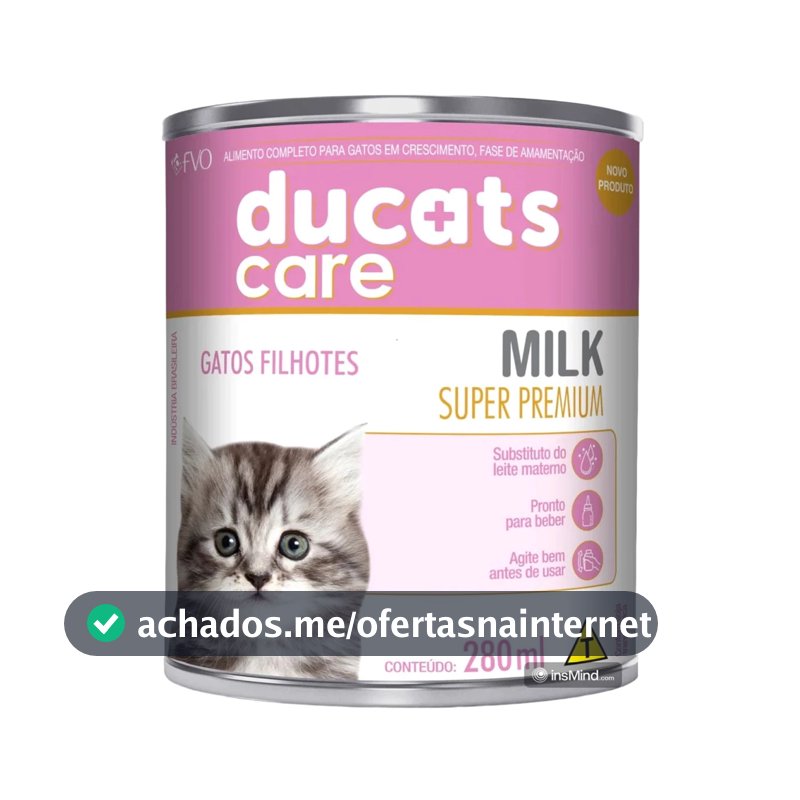 Ducats Care 280ml Leite Pronto para Gatos Filhotes Super Premium FVO