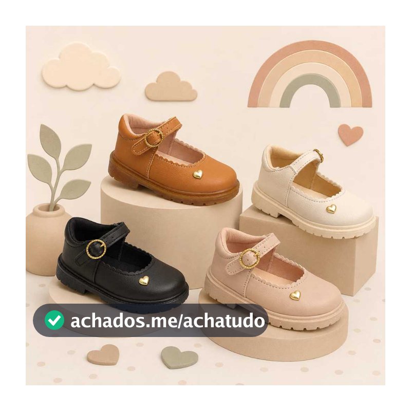 Sapato Infantil Menina Tratorado Mary Jane Sapatilha Boneca Confort