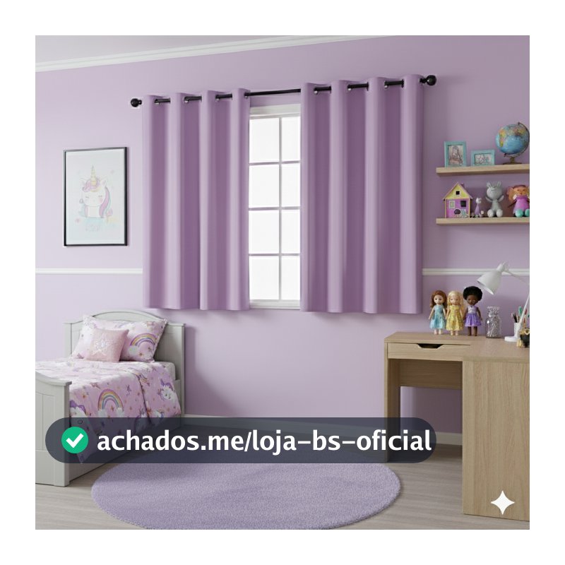 Cortina Total Blackout para Quarto de Criança 2,20m