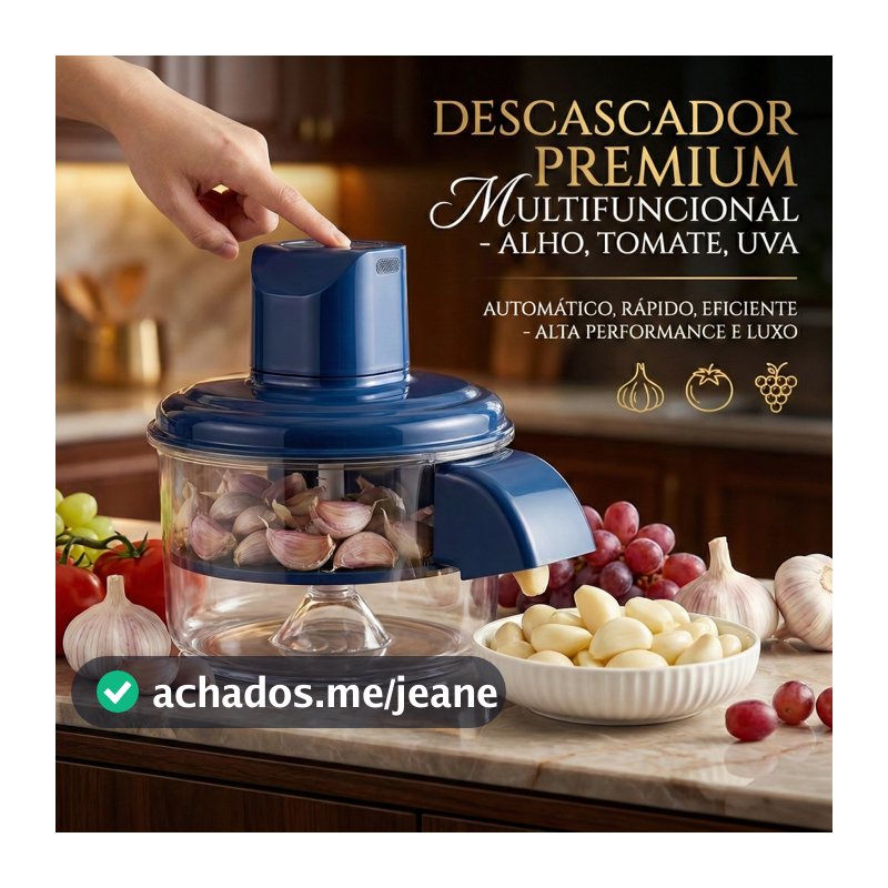 Descascador Elétrico De Alho E Uva Em Aço Inox Automático Prático
