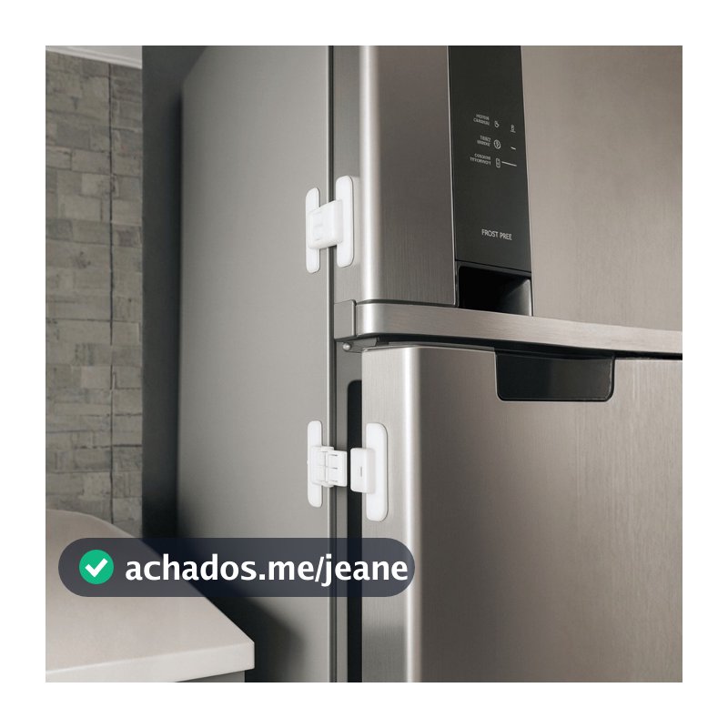 Trava de Segurança Para Geladeira Gavetas Multiuso Adesiva Protetor Infantíl Fechadura Porta Armário
