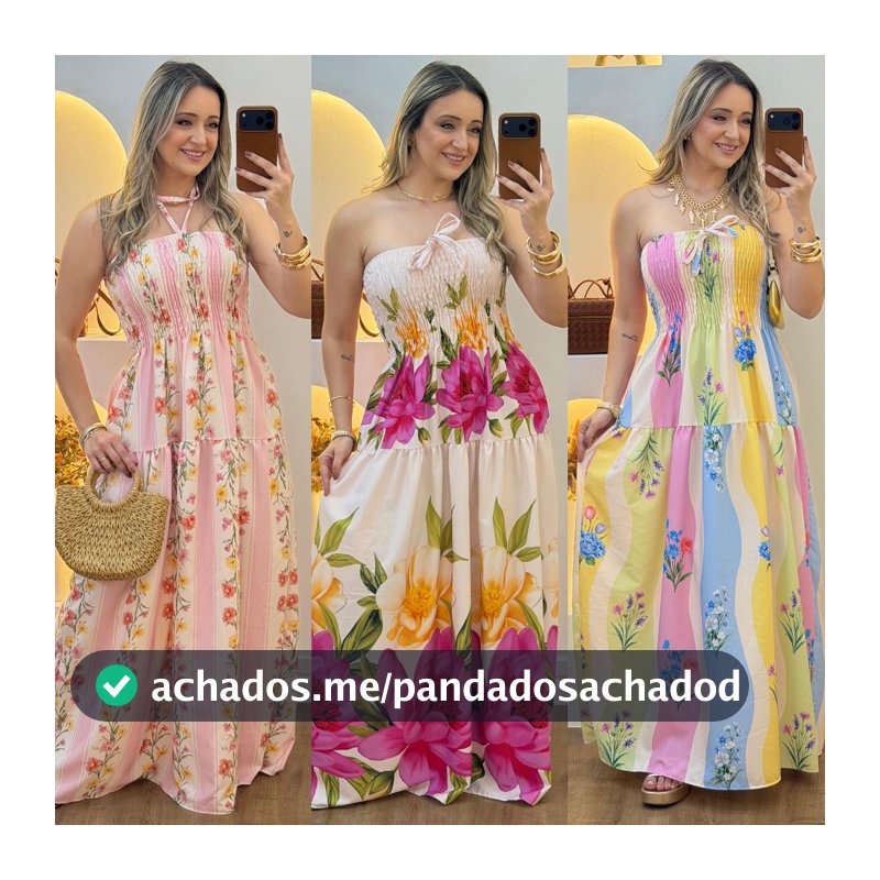 Vestido Feminino Longo Camadas Serena Tecido Duna Tendencia Lançamento 2026