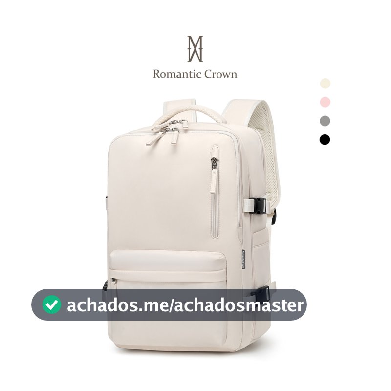 ROMANTIC CROWN Mochila De Viagem Feminina Multifuncional Impermeável Reforçada Expansível para Trilha Esportiva