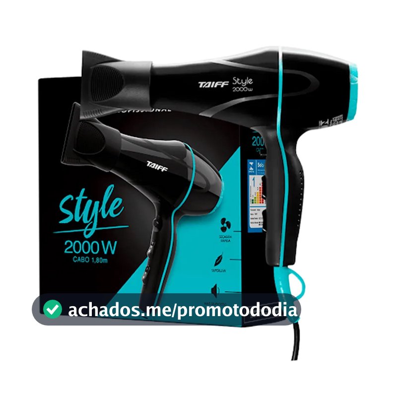 Secador Taiff Style Preto 2000W 127V
