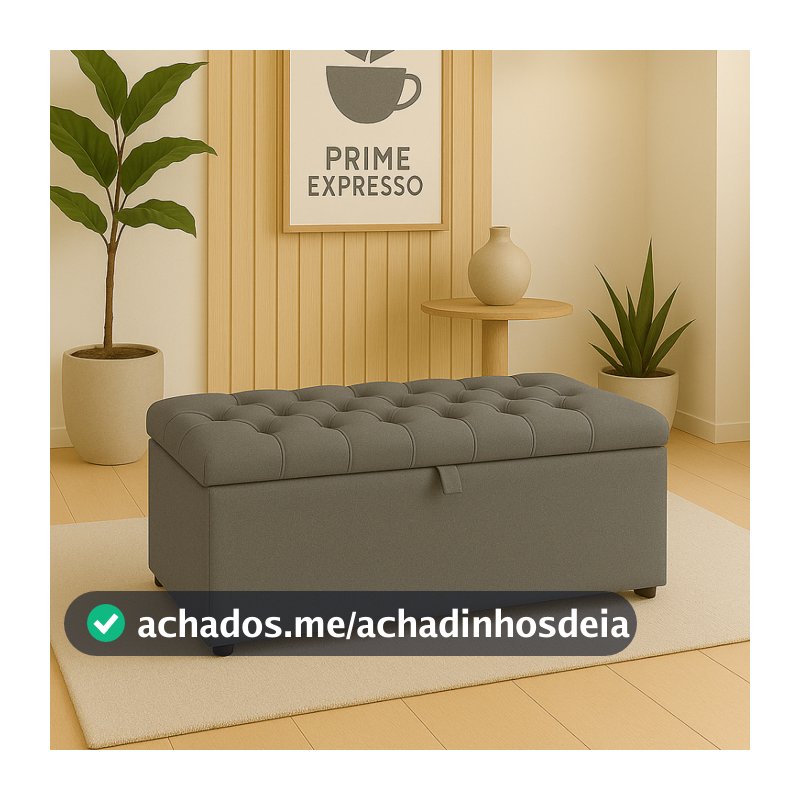 Puff Baú pé de cama no Sued Capitone Organizador e Sapateira