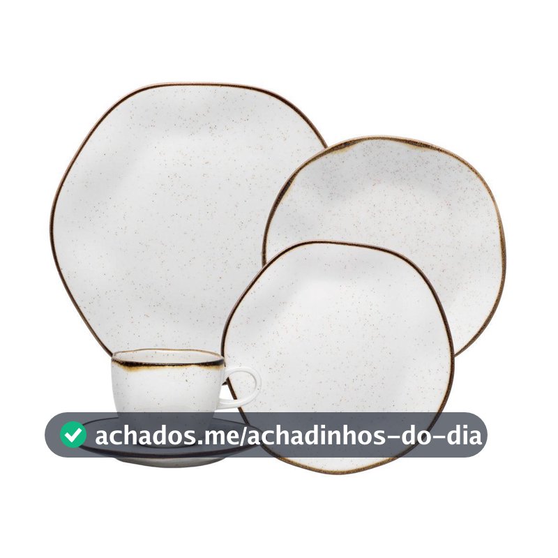 Jogo de Jantar 20 Peças Porcelana Chá Ryo Maresia Oxford