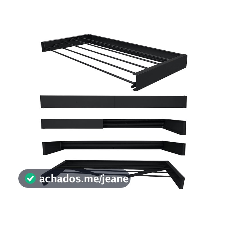 Varal Magico 130 cm Retratil 7 Varetas Reforçado Apartamento Casa Kitnets - Bitenfer Varais