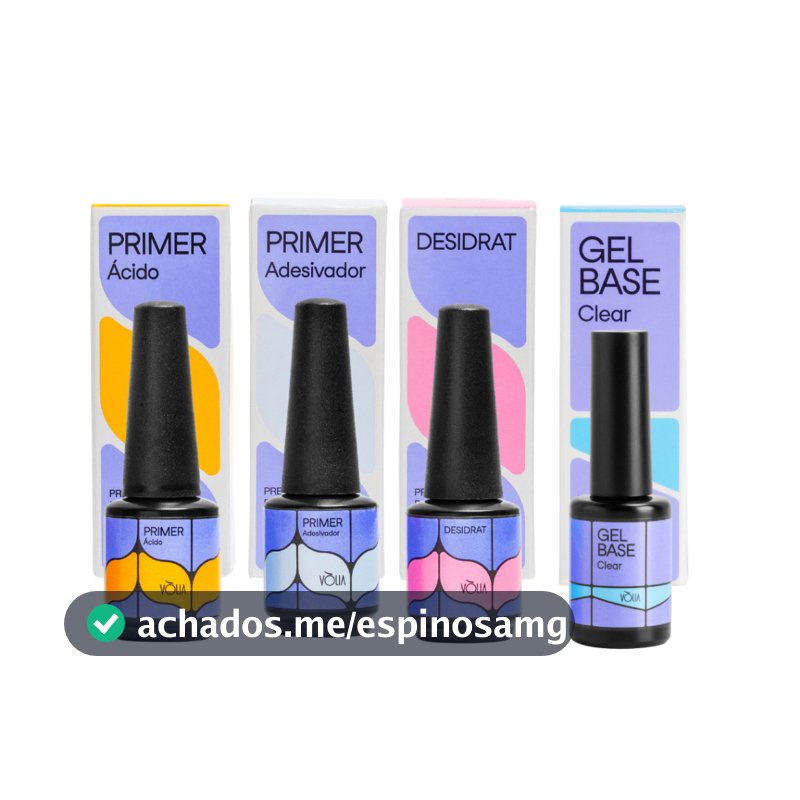 Kit Preparadores Volia Primer Acido + Adesivador + Desidrat + Gel Base