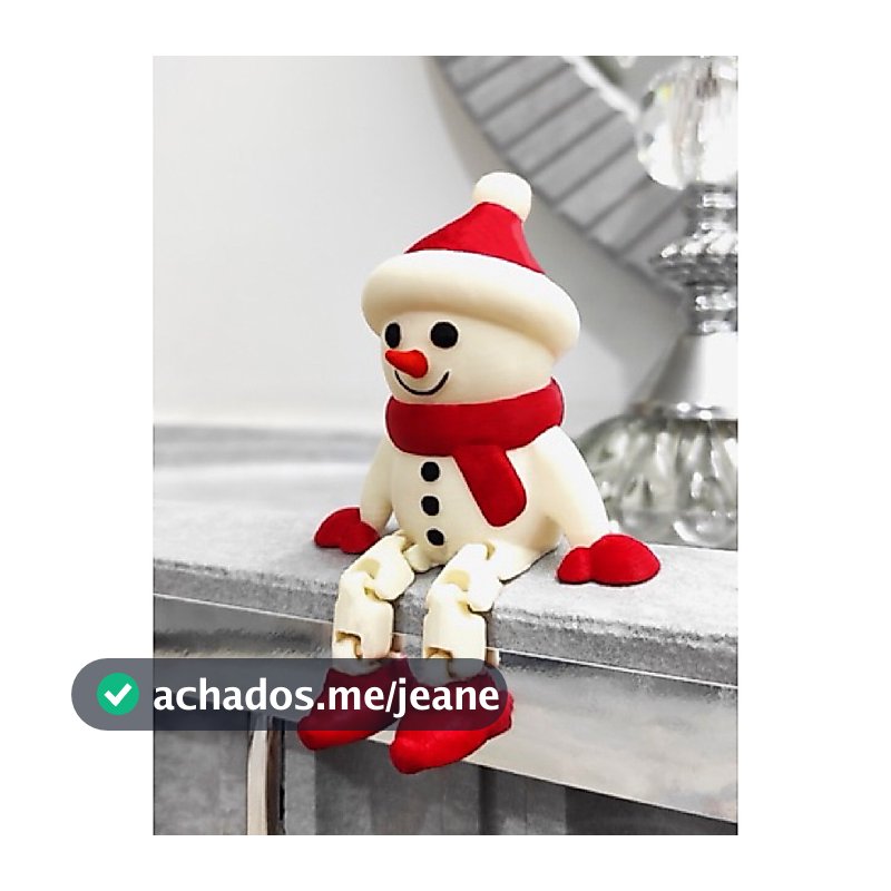 Enfeites de Natal Articulados em Impressão 3D | Papai Noel | Boneco de Neve | Duende | Árvore | Presente
