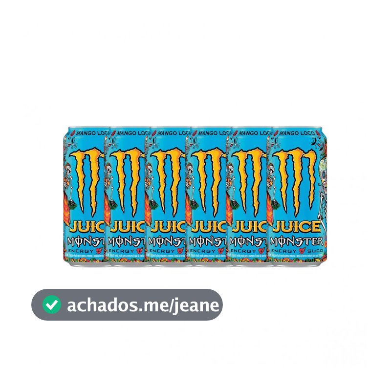 Kit com 6 Energético Monster Mango Loco Lata 473ml