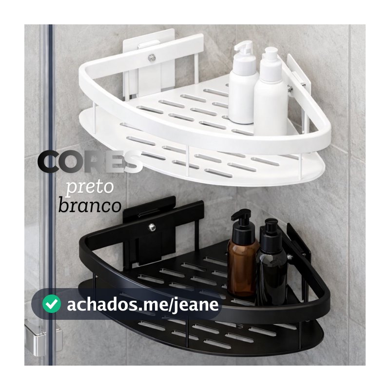 Suporte Organizador de Parede Adesivo Alta Resistência para Shampoo Banheiro e Cozinha