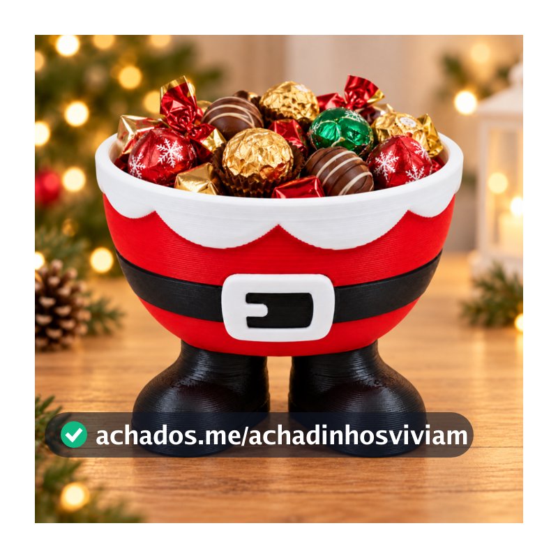 Porta Bombom Natalino Roupa Do Papai Noel Com Botinhas Pote Porta Doces Decoração De Mesa