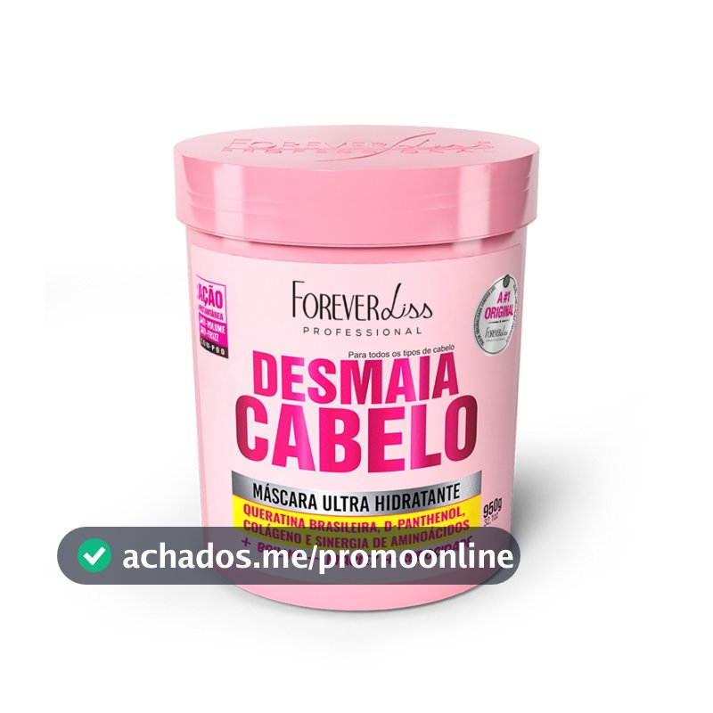Máscara Ultra Hidratante Desmaia Cabelo Forever Liss 950G