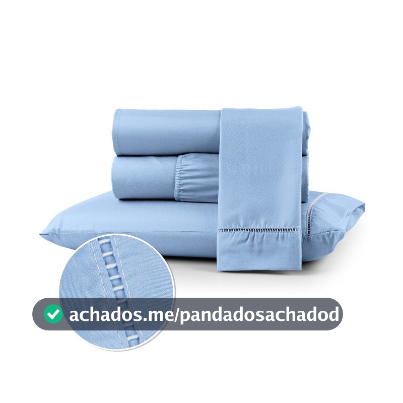 Jogo de Lençol 400 Fios Extra Macio c/ Fronhas Ponto Palito Berço Solteiro Casal Queen King 02 e 03 Peças