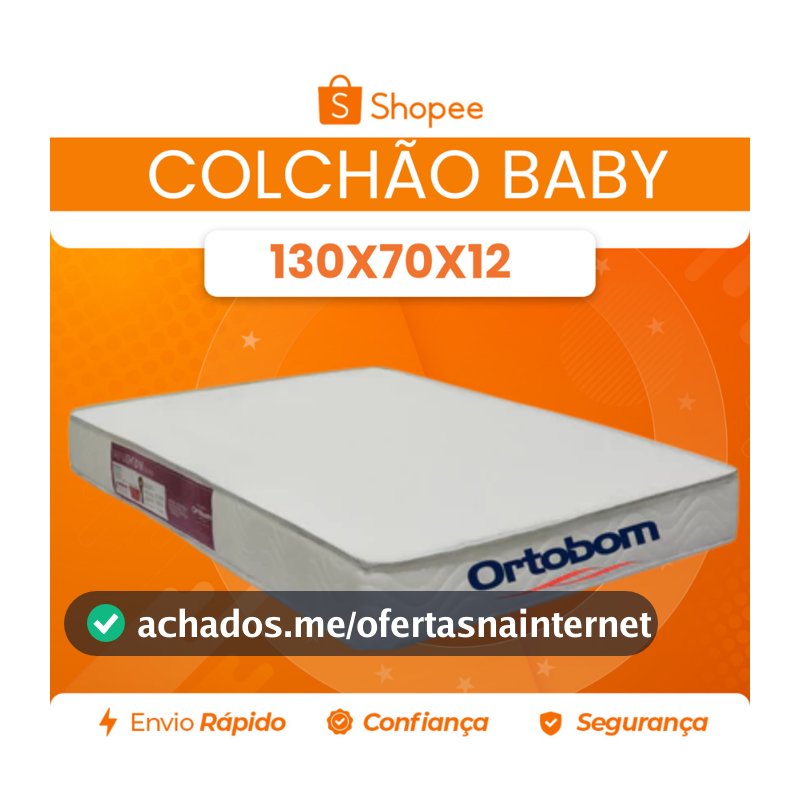 Colchão Berço Baby Antialérgico D18 Impermeável Ortobom - Envio Full