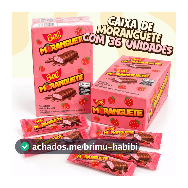 Chocolate Moranguete 468g C/36 Unidades 13g Bel