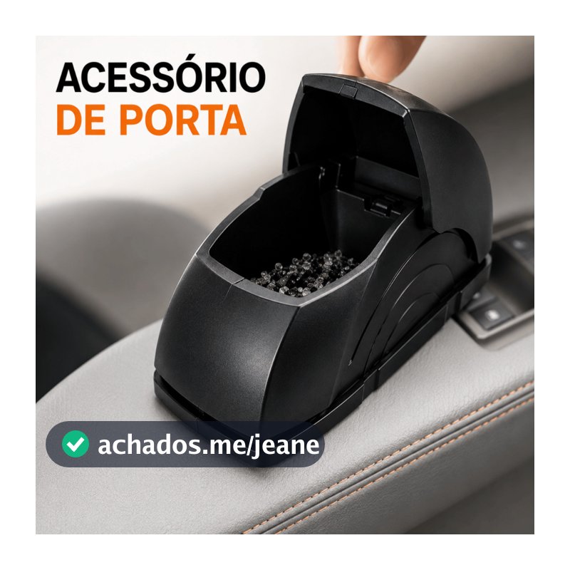 Mini Lixeira Acessório Automotivo de Porta Compacto com Tampa Organizador Multiuso para Carro Fácil Instalação