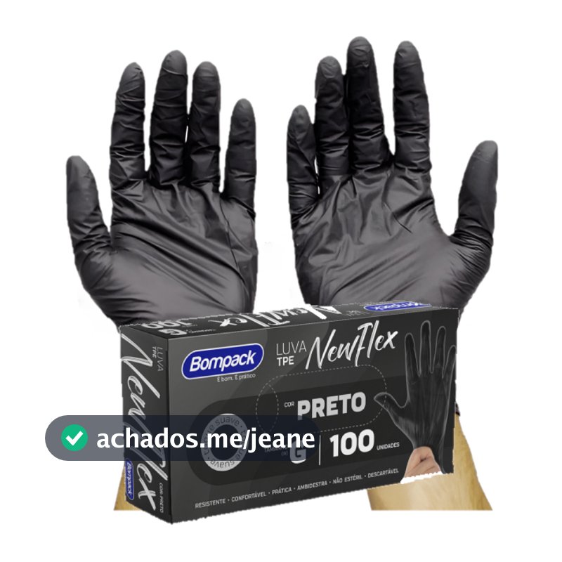 Luvas pretas sem pó viniflex descartáveis pronta entrega salão barbearia jardinagem