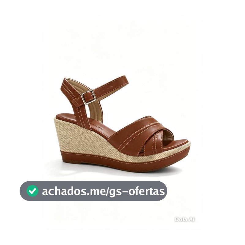 Sandália Feminina Salto Baixo Anabela Super Leve e Confortável Salto 7cm 33 ao 41