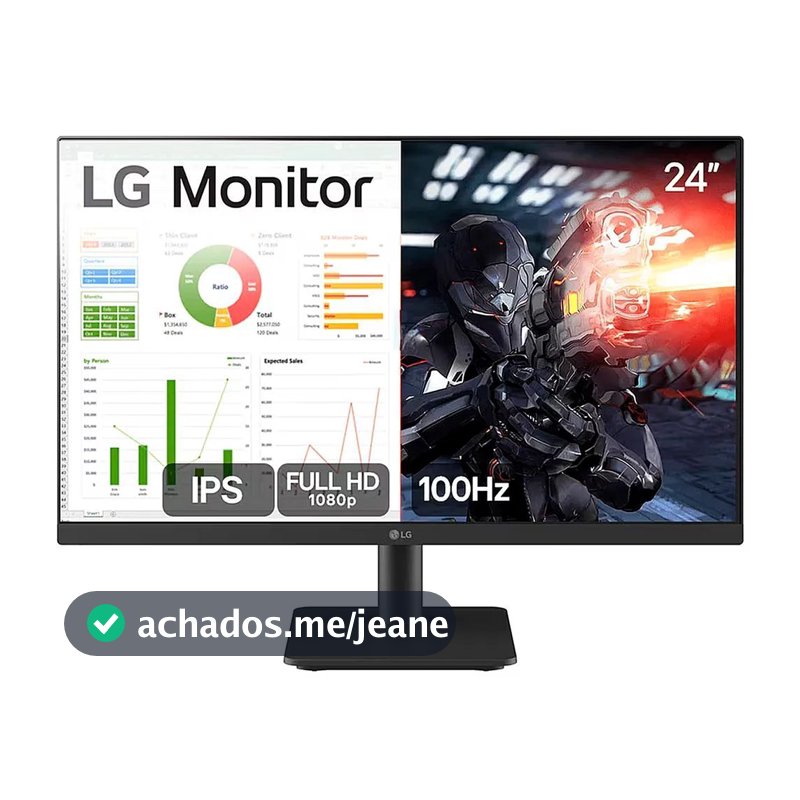 Monitor LG Gamer 24" 100Hz 5ms Full HD - 24MS500-B