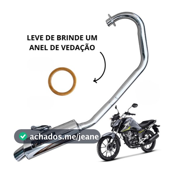 Escapamento Mini Turbo Cromado Fortuna Titan 160/ Fan 160/ Start 160 Ano 2025
