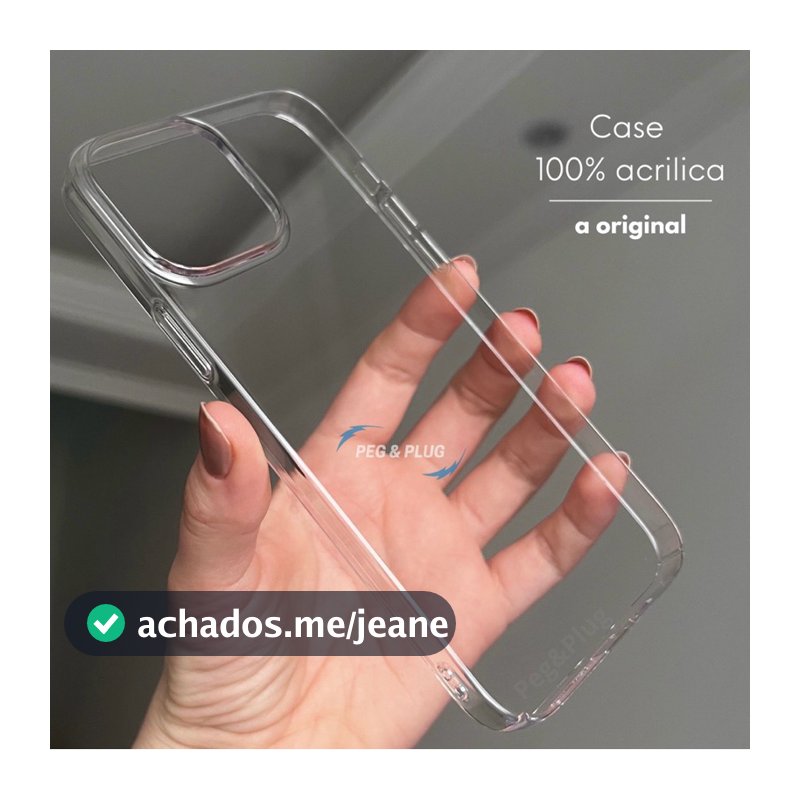 Capa Case 100% Acrílica Transparente Extra Fina Casca de Ovo para iPhone 11 ao 18 Pro Max Todas as Versões