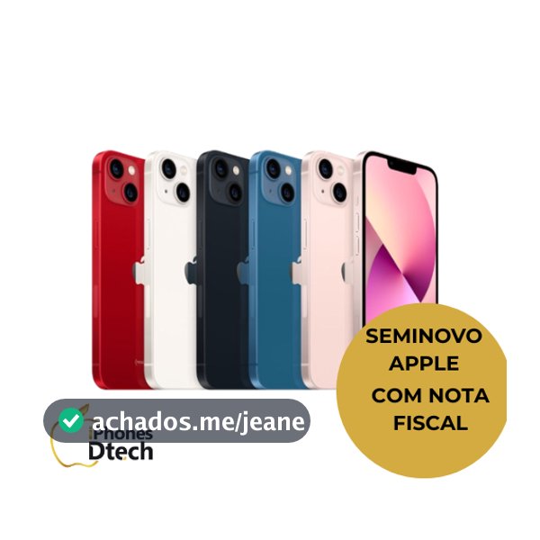 Celular iPhone 13 128gb 256gb 5g Dual Sim SEMINOVO Original Com Nota Fiscal