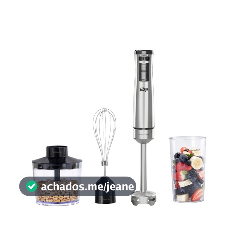 Mixer Mistuador de Alimentos WAP WB2000 3 em 1 Inox Preto e Inox