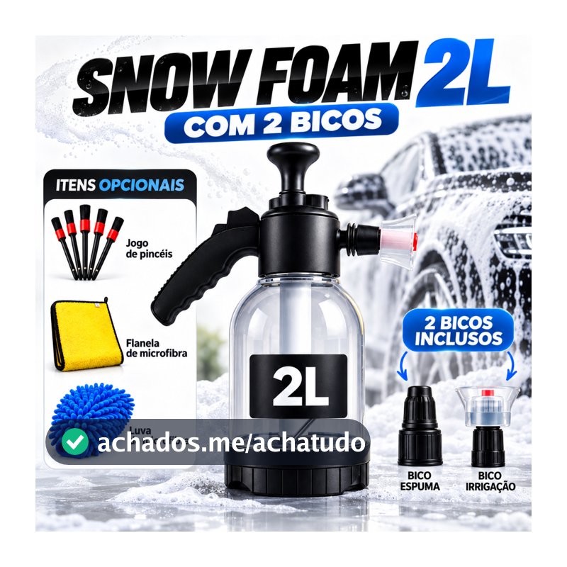 Snow Foam Puverizador Para Lavagem Automotiva Limpeza De Carro Moto Detalhamento